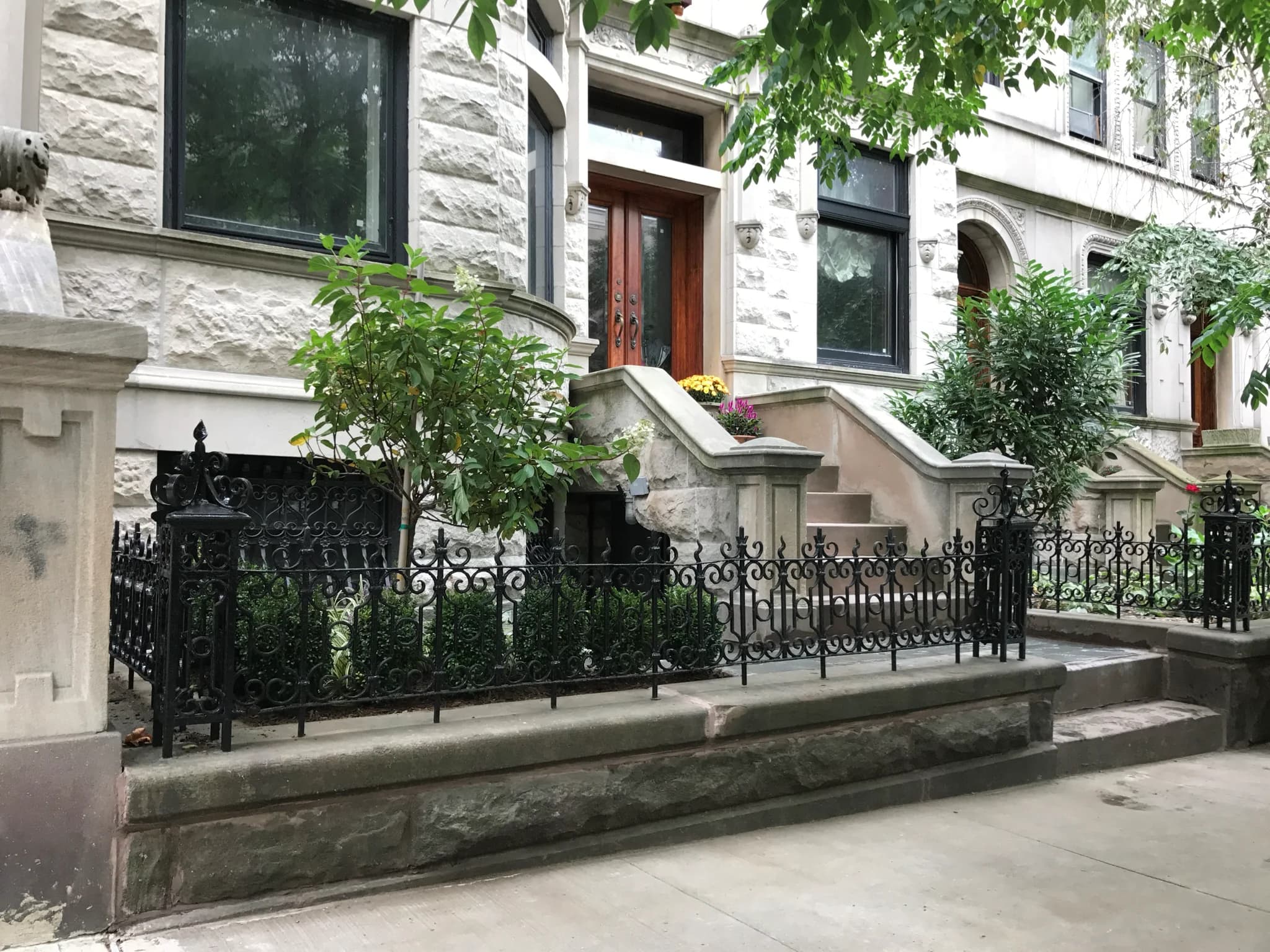 Natural stone masonry wall detail