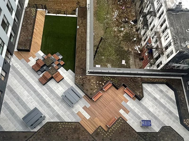 Commercial terrace landscaping