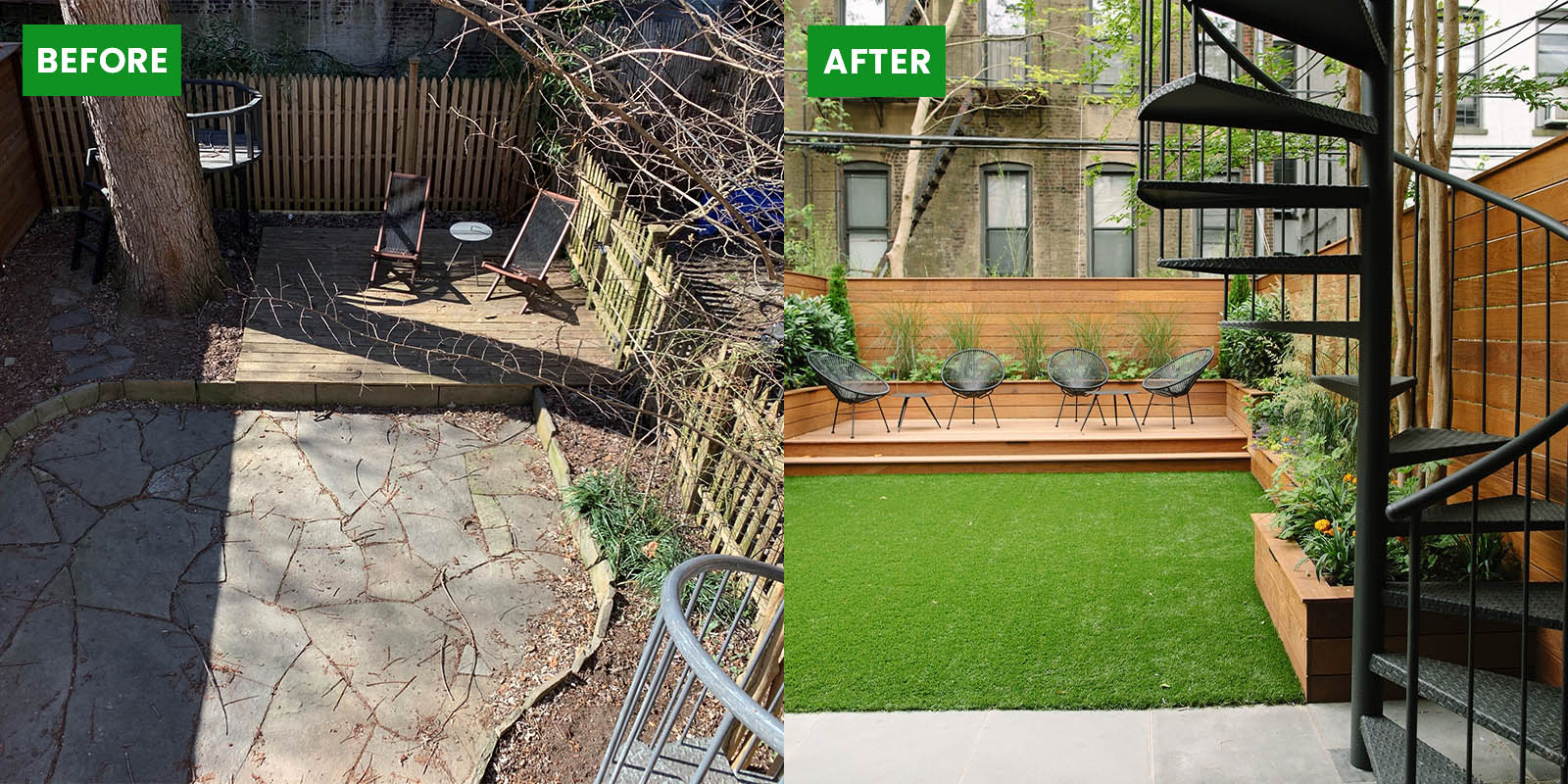 Terrace Landscaping Client Before and After